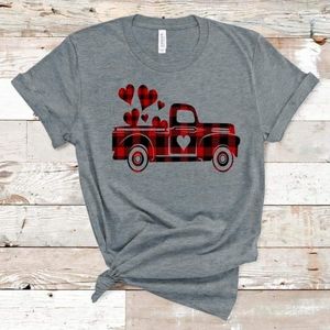Plaid Valentine's Truck shirt